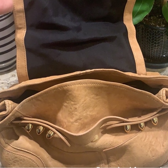 CC SKYE ✨ Tan Leather Studded Saddle Satchel Bag PRICE DROP - Picture 8 of 11